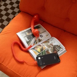 Native Union Retro słuchawka telefoniczna odbiera kończy połączenia USB-C (bubble gum)