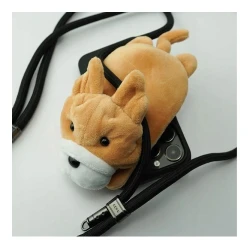 Laut MAGMOJI Wallet portfel na telefon z MagSafe zabawka miekki pluszak (Bulldog)