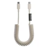 Native Union Pop retro spiralny rozciągliwy kabel USB-C - USB-C, 1,2 m 60W (sandstone)