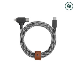 Native Union Belt Universal Cable (USB-C – Lighting/USB-C) 1.5m, zebra