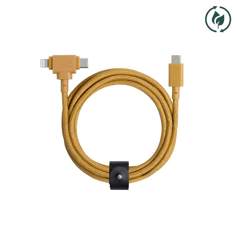 Native Union Belt Universal Cable (USB-C – Lighting/USB-C) 1.5m, kraft