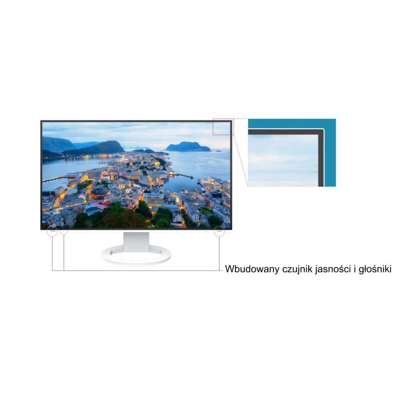 EIZO FlexScan EV2495-BK - monitor LCD 24", 1920 x 1200 (16:10), flicker free, obsługa daisy chain po USB-C, wbudowana karta si