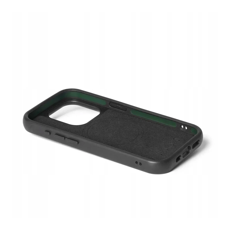 Mujjo Impact Case pancerne etui z skóry do iPhone 15 Pro MagSafe  (black)