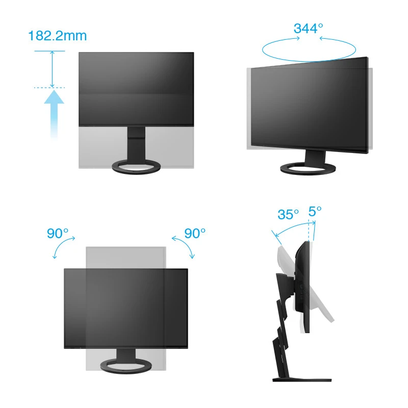 EIZO FlexScan EV2495-WT - monitor 24", 1920 x 1200, WUXGA, 16:10, z daisy chain, karta sieciowa (biały)