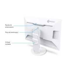 EIZO FlexScan EV2457-WT - monitor 24.1", 1920 x 1200, WUXGA, 16:10, z daisy chain (biały)