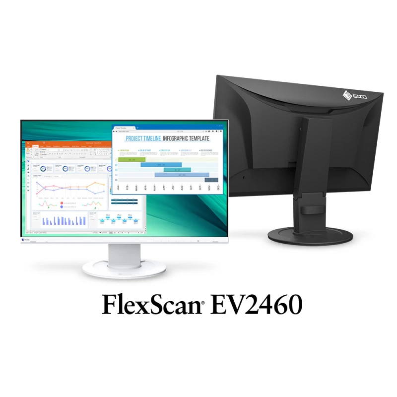 EIZO FlexScan EV2460 - monitor 23,8",1920 x 1080, FullHD, 16:9, (biały)