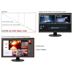 EIZO ColorEdge CS2740-BK -  monitor 27" 3840 x 2160, 4K, AdobeRGB 99%, kalibracja sprzętowa