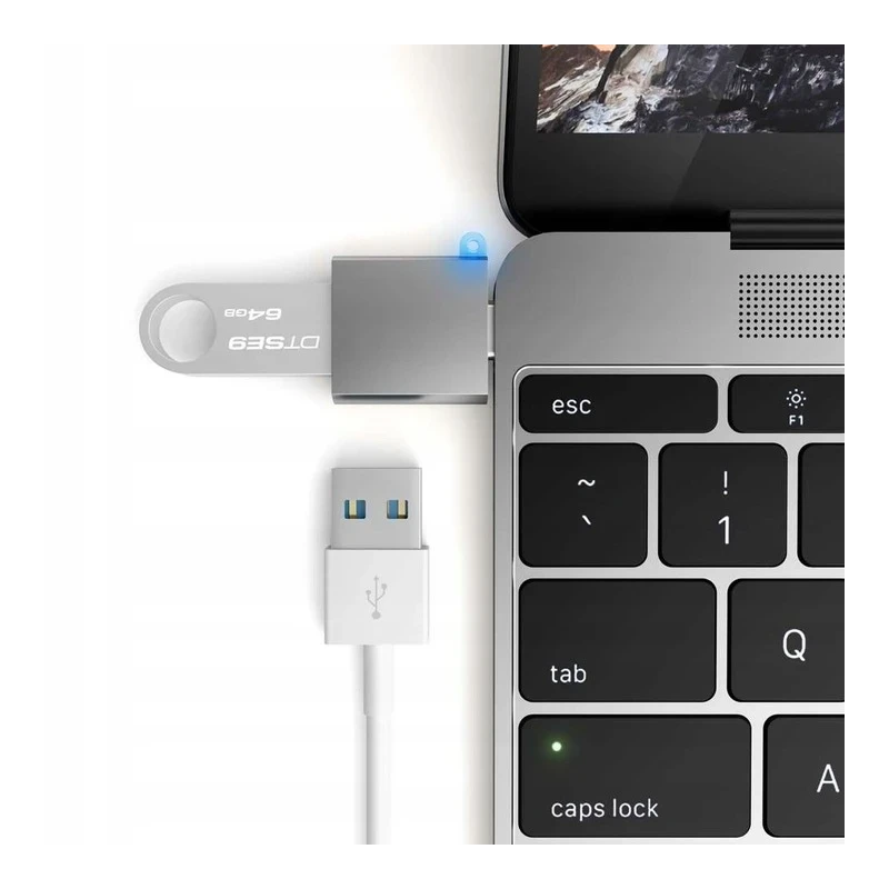 Satechi Aluminum Adapter - adapter USB-C - USB-A 3.0 (space gray)