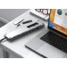 Satechi Dual Dock Stand - stacja dokująca do MacBook z podwójnym USB-C PD 75W, 2x USB-C 5Gbps i 10 Gbps, 2x HDMI 2.0