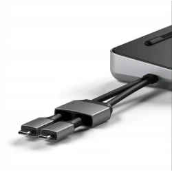 Satechi Dual Dock Stand - stacja dokująca do MacBook z podwójnym USB-C PD 75W, 2x USB-C 5Gbps i 10 Gbps, 2x HDMI 2.0