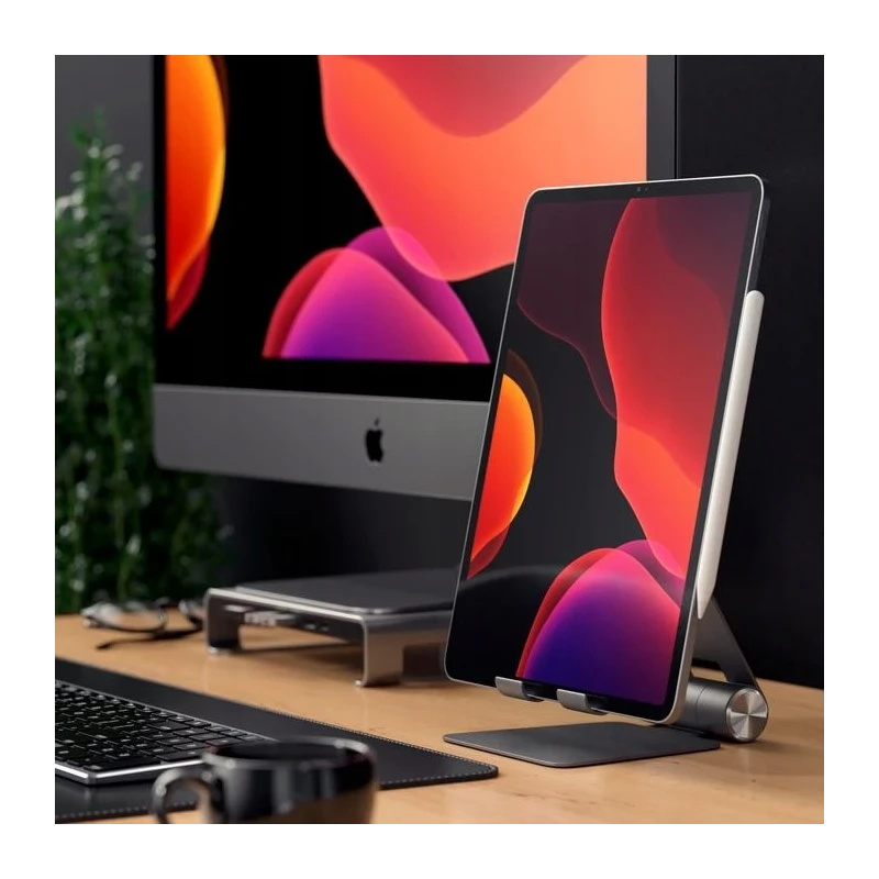 Satechi R1 Aluminum Hinge Holder Foldable Stand - aluminiowa składana podstawka do MacBook/iPad (space gray)