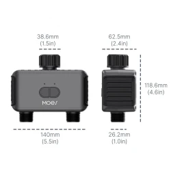 Inteligentny Podwójny Zawór do Nawadniania Ogrodu Bluetooth Moes BWV-YC02-EU Tuya