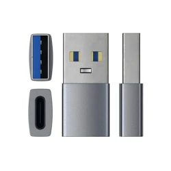 Satechi Aluminium Adapter - aluminiowy adapter do urządzeń mobilnych USB-A/ USB-C (space gray)