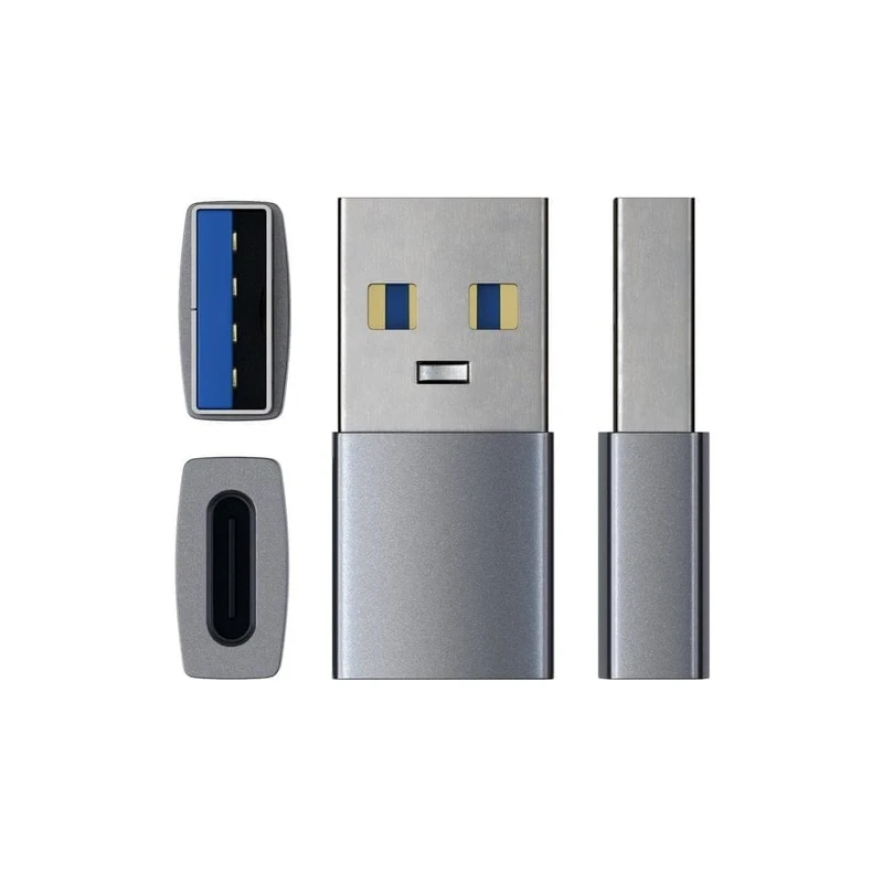 Satechi Aluminium Adapter - aluminiowy adapter do urządzeń mobilnych USB-A/ USB-C (space gray)