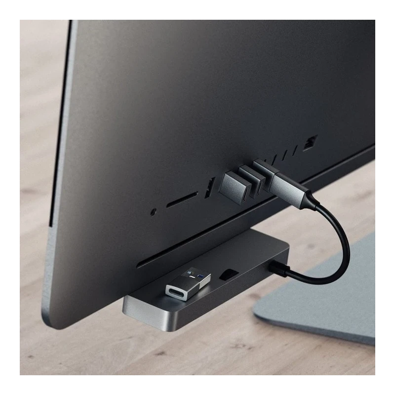 Satechi Aluminium Adapter - aluminiowy adapter do urządzeń mobilnych USB-A/ USB-C (space gray)