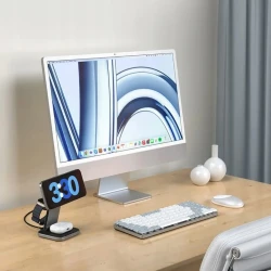 Satechi 3-in-1 Foldable Charging Stand - składana podstawka ładująca Qi2 do trzech urządzeń