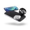 ZENS Aluminium 4w1 - ładowarka bezprzewodowa do dwóch urządzeń, USB oraz Apple Watch (black)