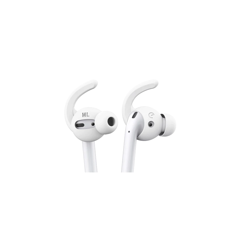 KeyBudz EarBuddyz Ultra - silikonowe nakładki do AirPods 1/2 (białe)