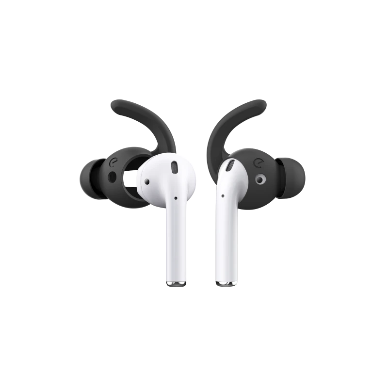 KeyBudz EarBuddyz Ultra - silikonowe nakładki do AirPods 1/2 (czarne)