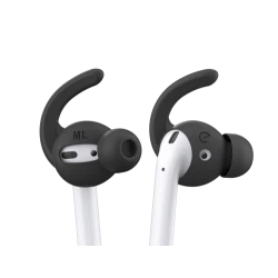 KeyBudz EarBuddyz Ultra - silikonowe nakładki do AirPods 1/2 (czarne)