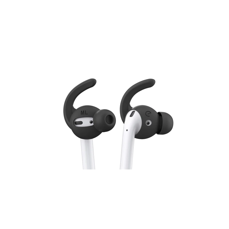 KeyBudz EarBuddyz Ultra - silikonowe nakładki do AirPods 1/2 (czarne)