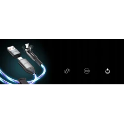 Statik PowerPivot Pro kabel USB-C-USB-C 1m, podświetlany, obrotowa wtyczka