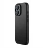Mujjo Leather Case etui obudowa plecki skórzane iPhone 16 MagSafe czarne