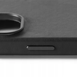 Mujjo Leather Case etui obudowa plecki skórzane iPhone 16 MagSafe czarne