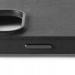 Mujjo Leather Case etui obudowa plecki skórzane iPhone 16 Pro MagSafe black