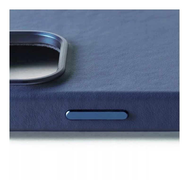 Mujjo Leather Case etui obudowa plecki skórzane iPhone 16 Pro MagSafe monaco blue