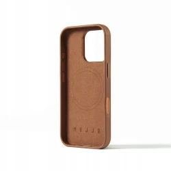 Mujjo Leather Case etui obudowa plecki skórzane iPhone 16 Pro MagSafe tan