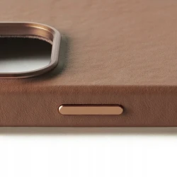 Mujjo Leather Case etui obudowa plecki skórzane iPhone 16 Pro MagSafe tan