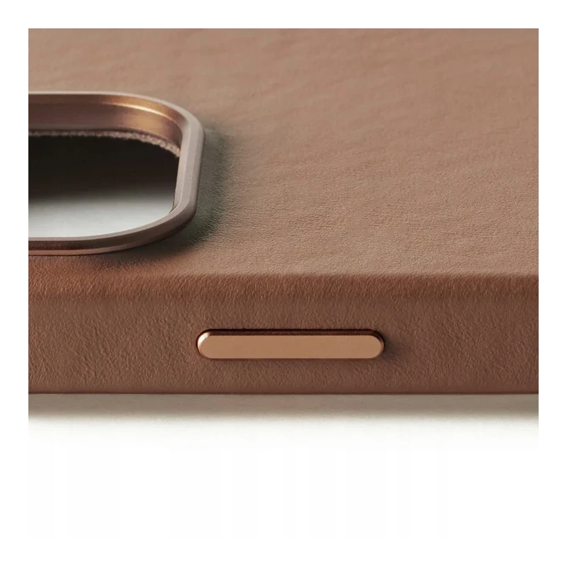 Mujjo Leather Case etui obudowa plecki skórzane iPhone 16 Pro MagSafe tan