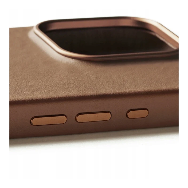 Mujjo Leather Case etui obudowa plecki skórzane iPhone 16 Pro MagSafe tan