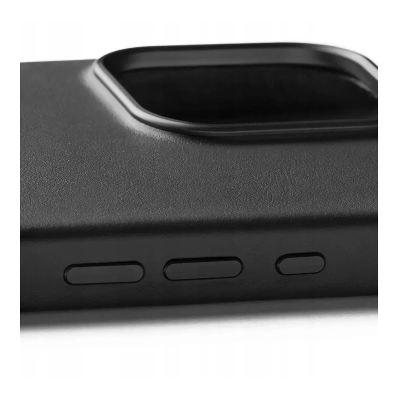 Mujjo Leather Case etui obudowa plecki skórzane iPhone 16 Pro Max MagSafe czarne