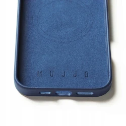 Mujjo Leather Case etui obudowa plecki skórzane iPhone 16 Pro Max MagSafe (monaco blue)