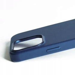 Mujjo Leather Case etui obudowa plecki skórzane iPhone 16 Pro Max MagSafe (monaco blue)
