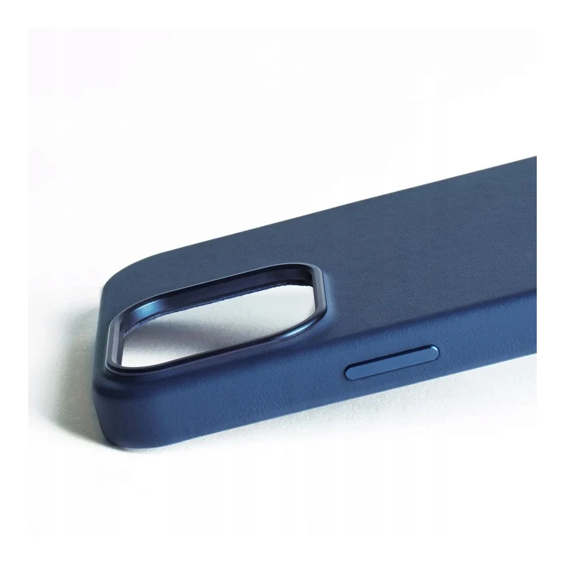 Mujjo Leather Case etui obudowa plecki skórzane iPhone 16 Pro Max MagSafe (monaco blue)