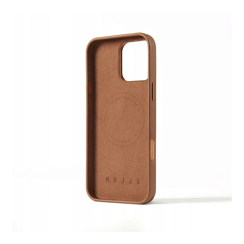 Mujjo Leather Case etui obudowa plecki skórzane iPhone 16 Pro Max MagSafe  (tan)