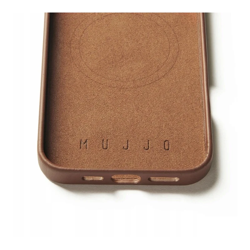 Mujjo Leather Case etui obudowa plecki skórzane iPhone 16 Pro Max MagSafe  (tan)