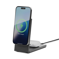 Native Union Rise 2-in-1 Qi2 wireless charger, black
