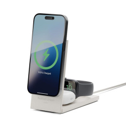 Native Union Rise 3-in-1 Qi2 wireless charger international, sandstone