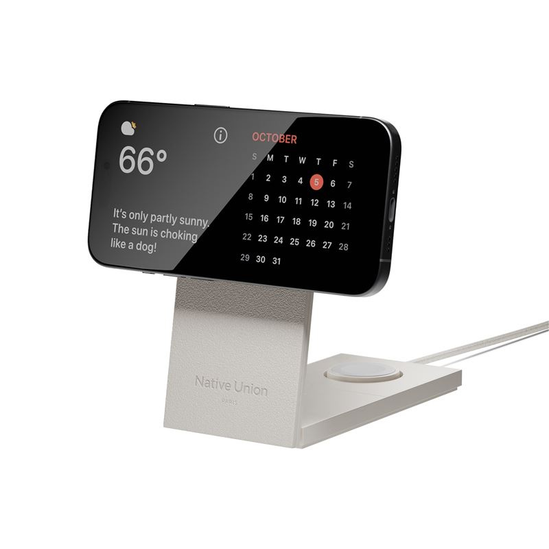 Native Union Rise 3w1 INT Qi2 szybka bezprzewodowa ładowarka 15W MagSafe