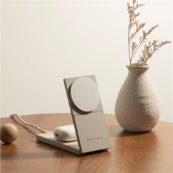 Native Union Rise 2-in-1 Qi2 wireless charger, sandstone