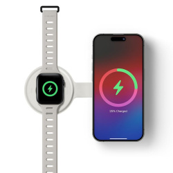 Native Union Voyage 2-in-1 Qi2 wireless charger, sandstone