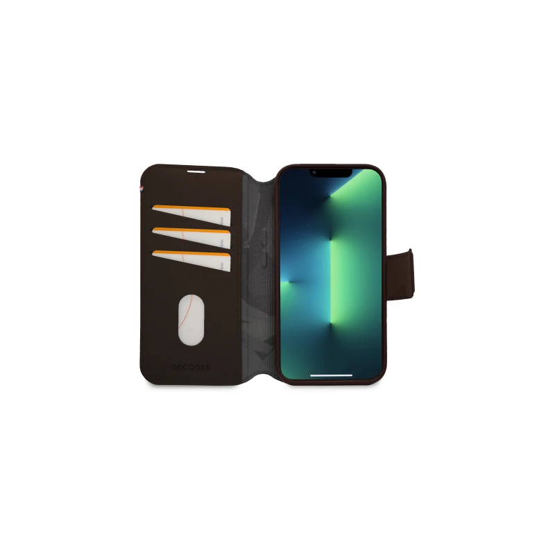 Decoded Detachable Wallet – skórzana obudowa ochronna do iPhone 14 Plus kompatybilna z MagSafe (brązowa)