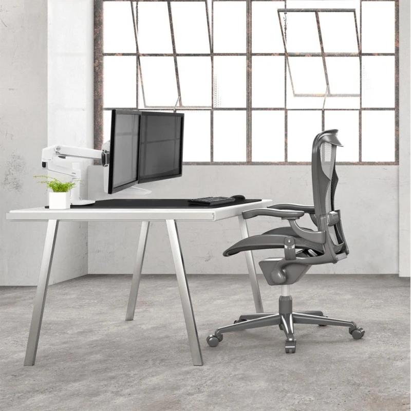 Ergotron - LX Desk Dual Direct Arm - uchwyt biurkowy na dwa monitory (biały)