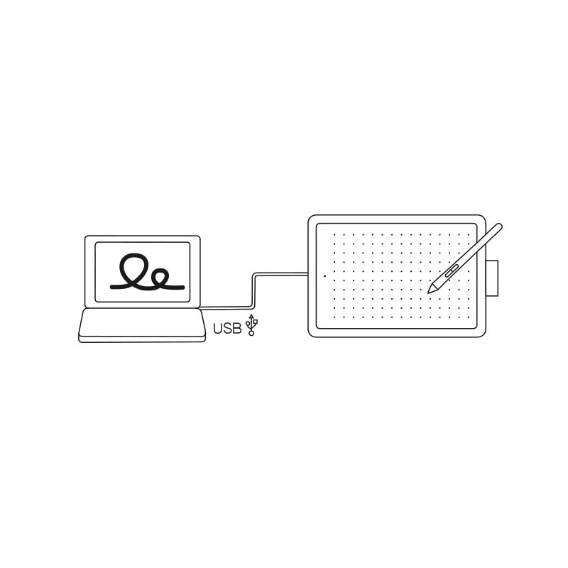 One by Wacom M tablet graficzny piórkowy CTL-672N zestaw z rysikiem LP-190K