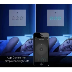 Dotykowy inteligentny przełącznik rolet Wi-Fi Moes WS-EUR-C (biały) Tuya