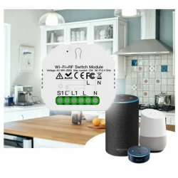 Przekaźnik Dopuszkowy 1-Kanałowy Wi-Fi + RF Moes MS-104 Tuya